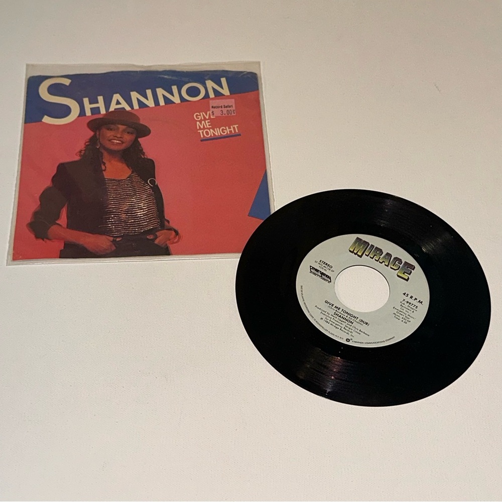 SHANNON 1983 GIVE ME TONIGHT 7 INCH VINYL